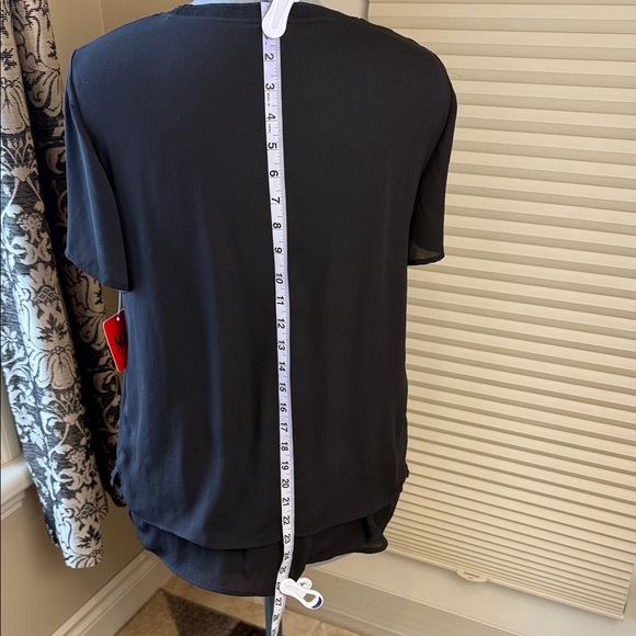 Hilary Radley Women's Double Layer Short Sleeve Blouse - Picture 7 of 11